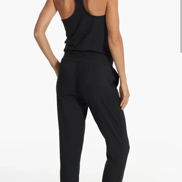 Vuori Black Jumpsuit Relaxed Fit Elastic Waist - Picture 3 of 5